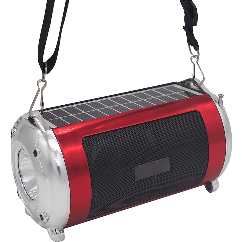 HS-2052 Outdoor wireless speakers support USB/TF/FM radio with solar power