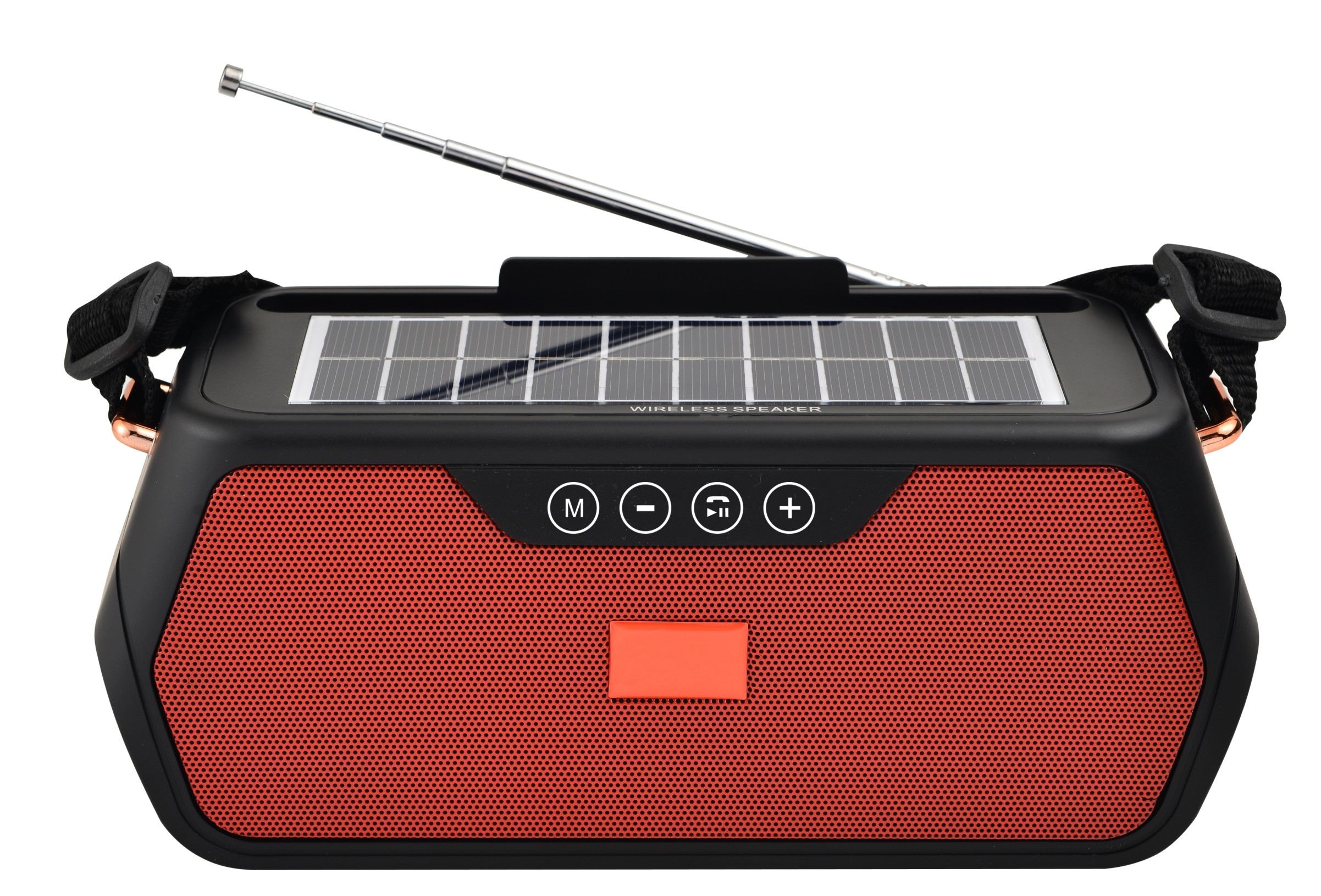 HS-2140 Wireless Speaker Support FM Radio with Solar Panel Phone Holder Speaker