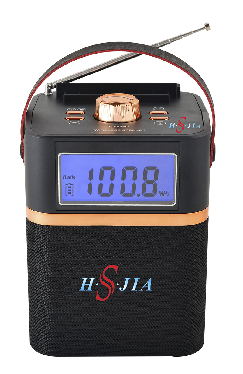 HS-2184 Speaker Bluetooth Button LED Display Phone Stand FM Radio Speaker