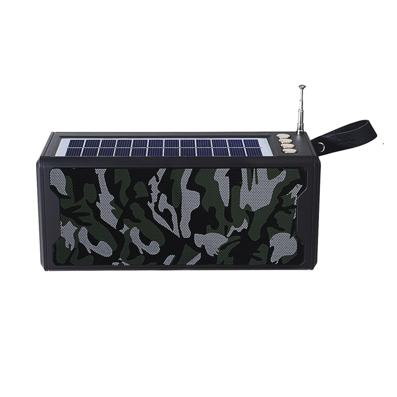 HS-2192 Bluetooth Speaker Portable Solar Panel USB/TF Card Slot Speaker