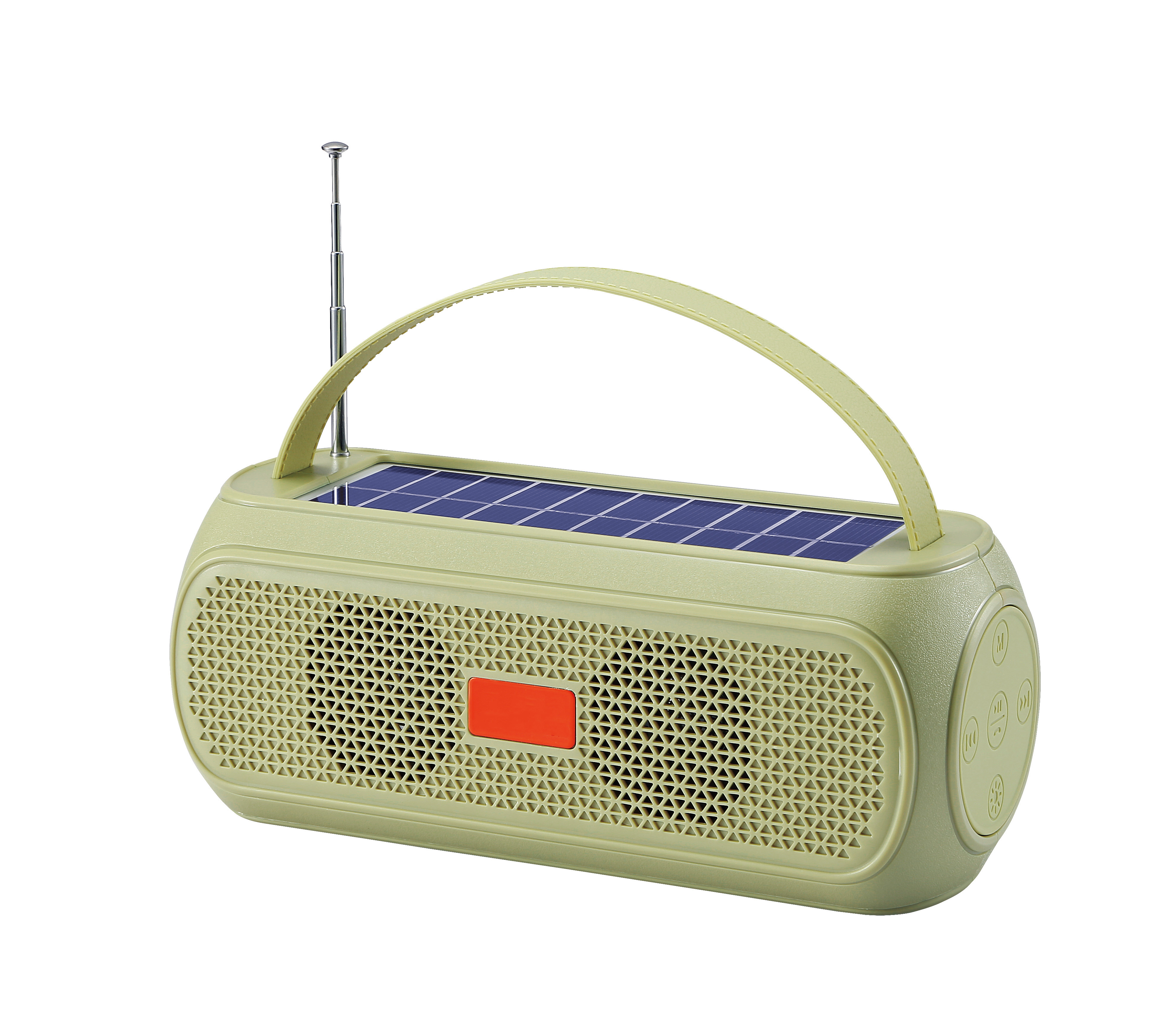 HS-2197 Bluetooth speaker solar charging flashlight FM radio TWS couplet
