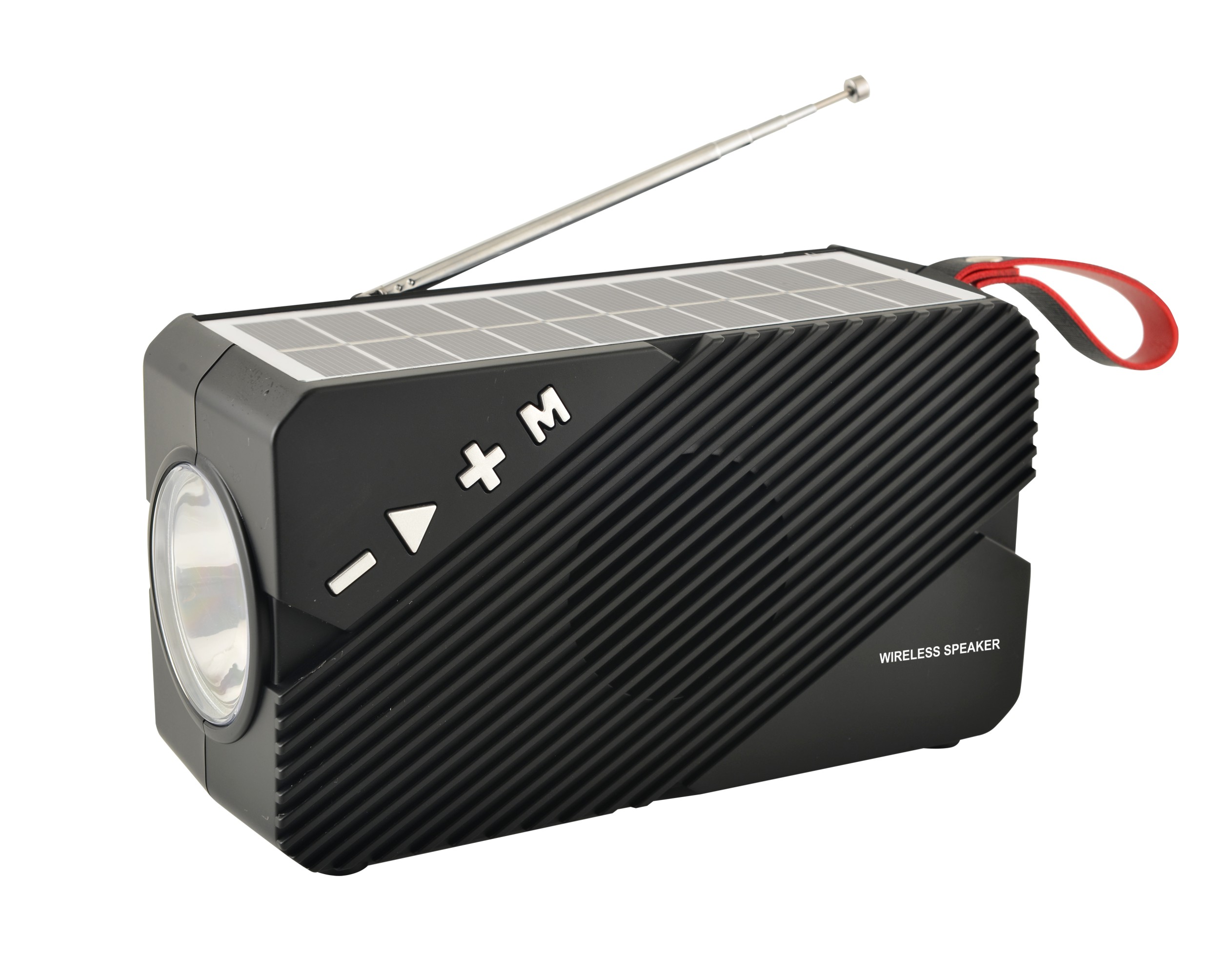 HS-2228 Bluetooth speaker with solar charging with flashlight USB/TF socket