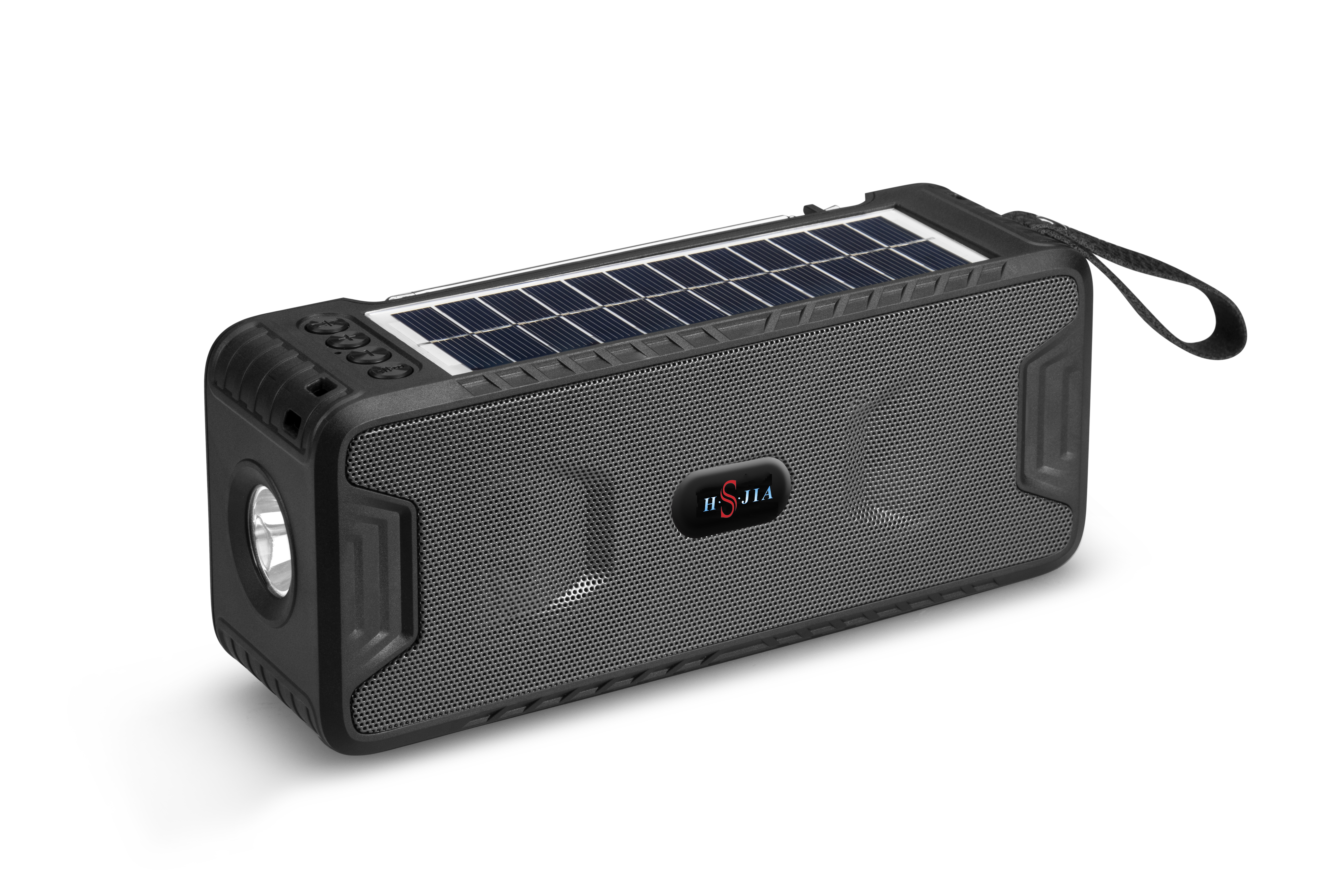 HS-2233 New Design Speaker Flashlight Solar Panel FM Radio with USB Port