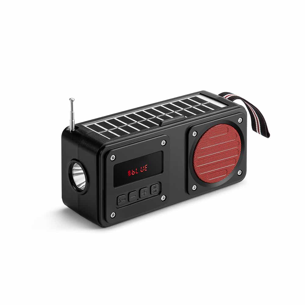 HS-2274 Bluetooth speaker with solar panel emergency light led display