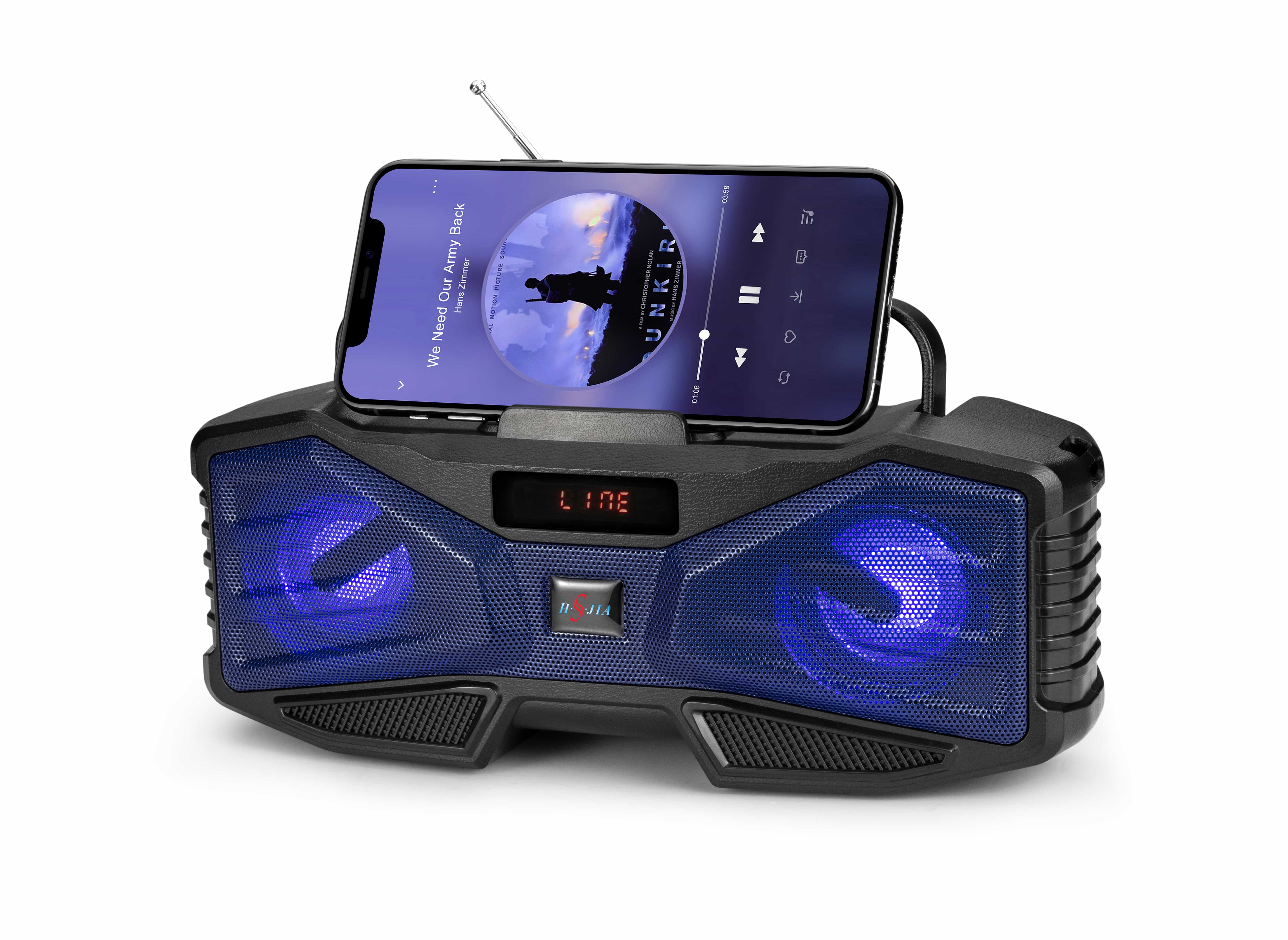HS-2258 Speakers Bluetooth Disco Lights Dual Speakers High Volume LED Display