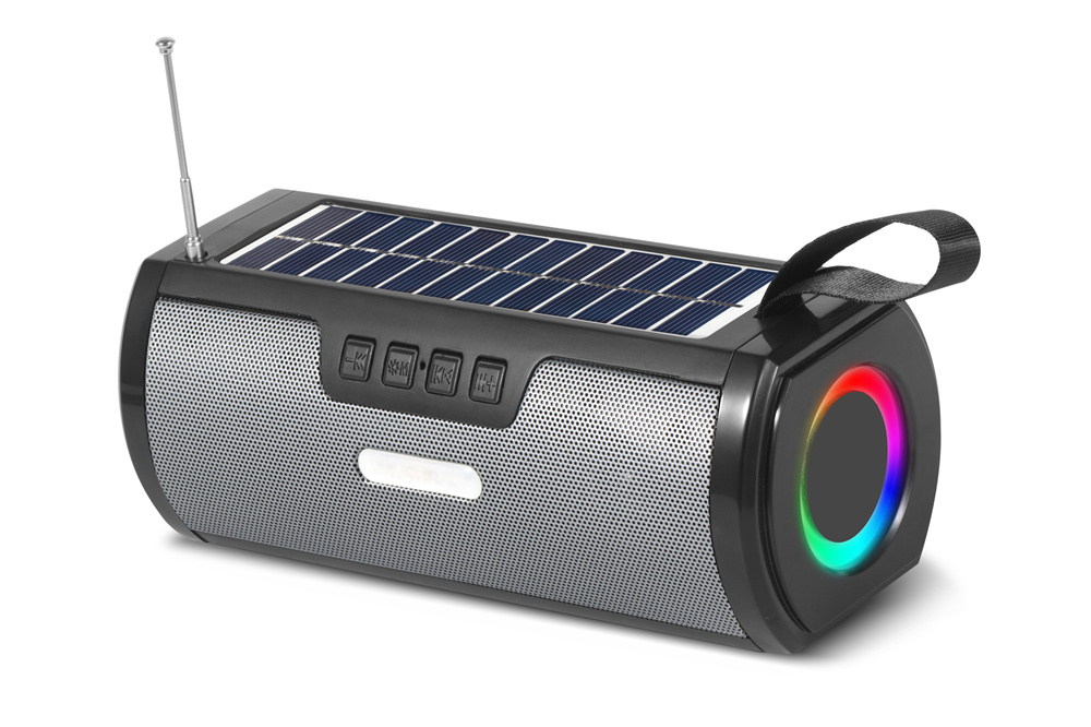 HS-2317 Portable outdoor Bluetooth speakers dazzling lights solar panel speakers