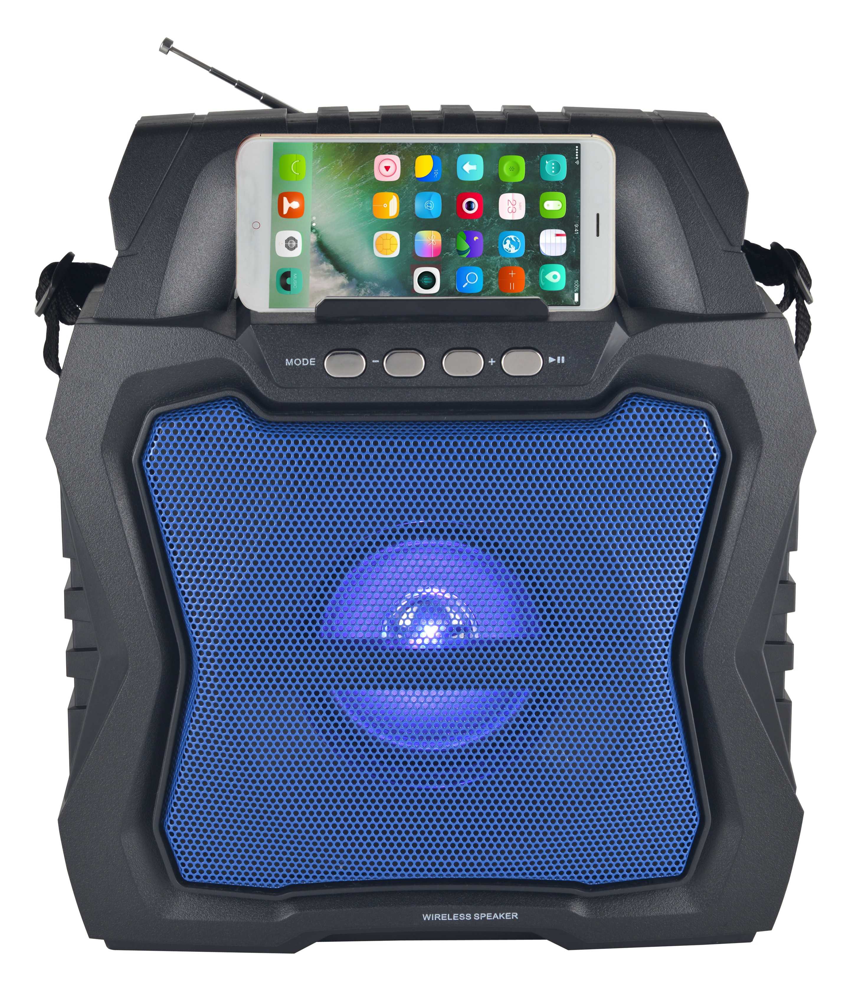HS-2395 Bluetooth speaker FM single-band radio phone stand solar speaker