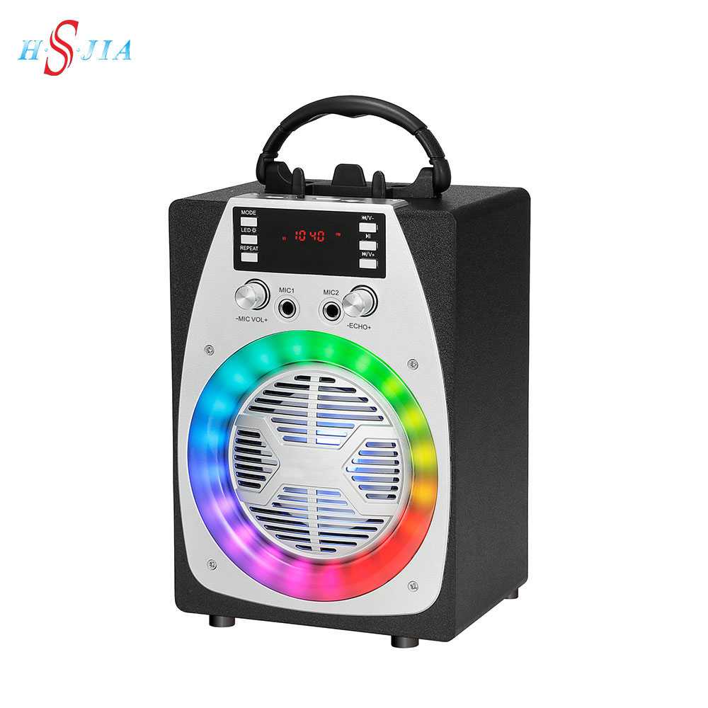 HS-2397 Outdoor Karaoke with wireless microphone LED display Bluetooth speaker