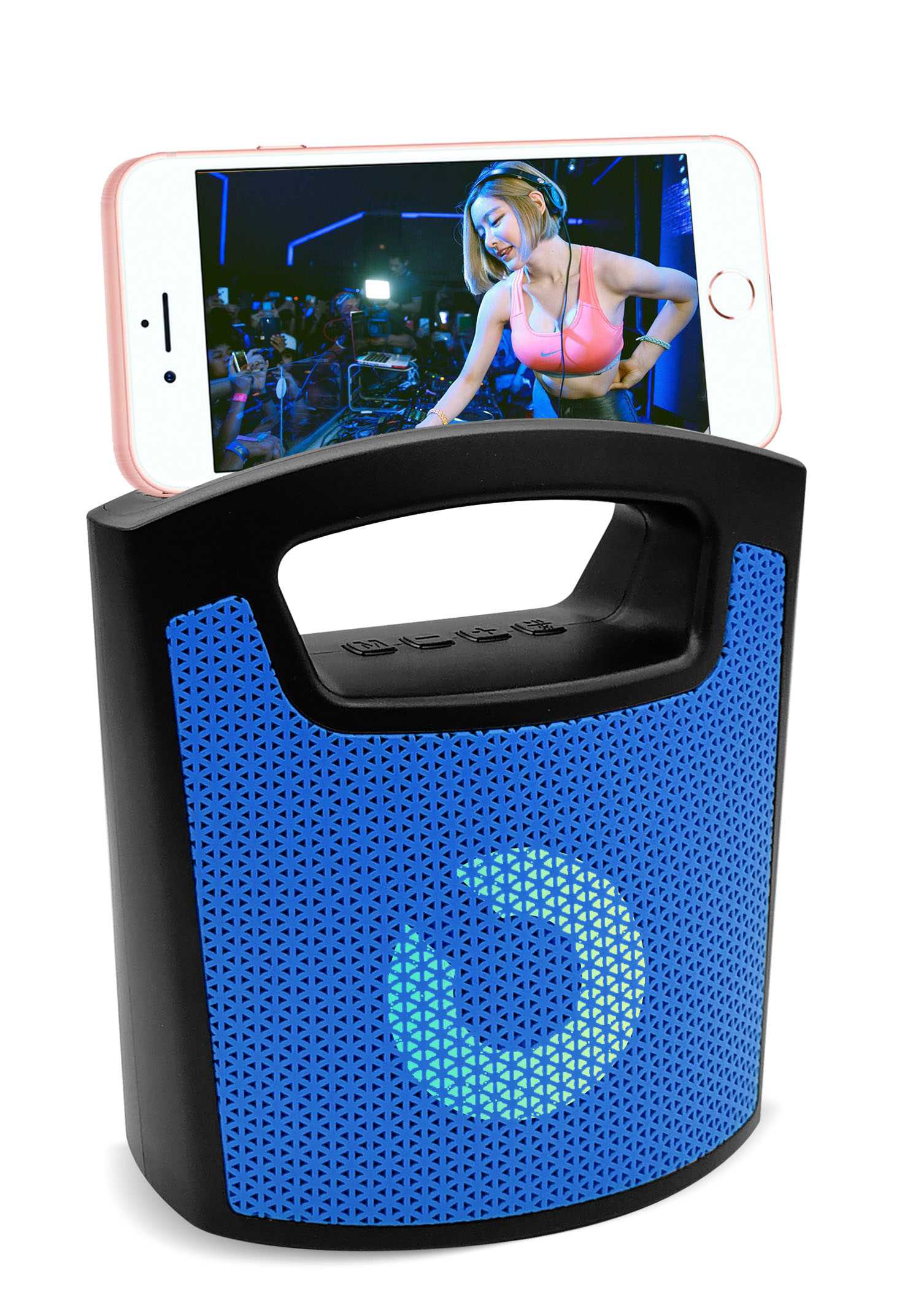 HS-2417 New model portable speaker with stand dazzling light speaker