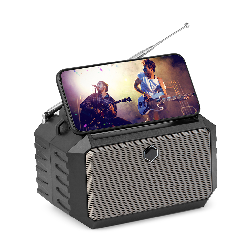 HS-2509 Factory direct speaker wireless Bluetooth dual solar with stand speaker