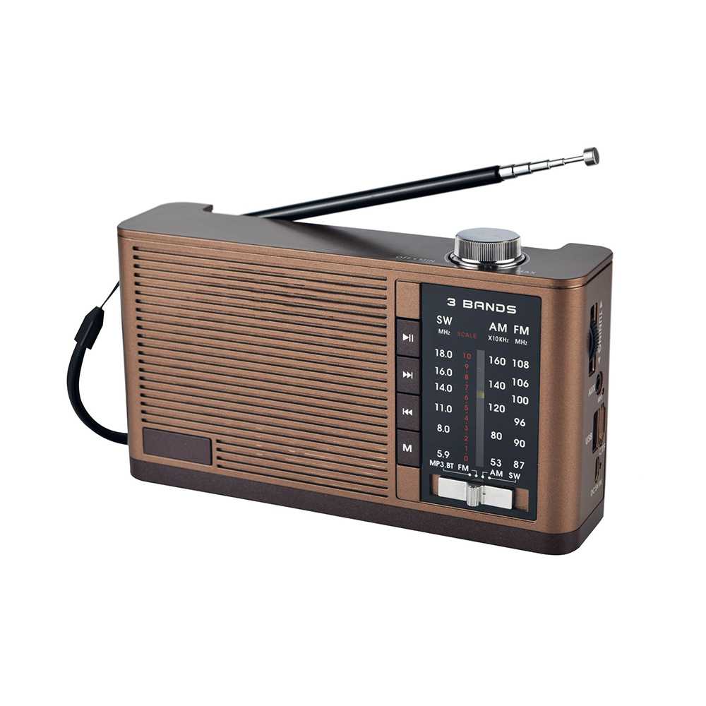 HS-2630 Retro radio Bluetooth three-band radio support USB/TF playback radio