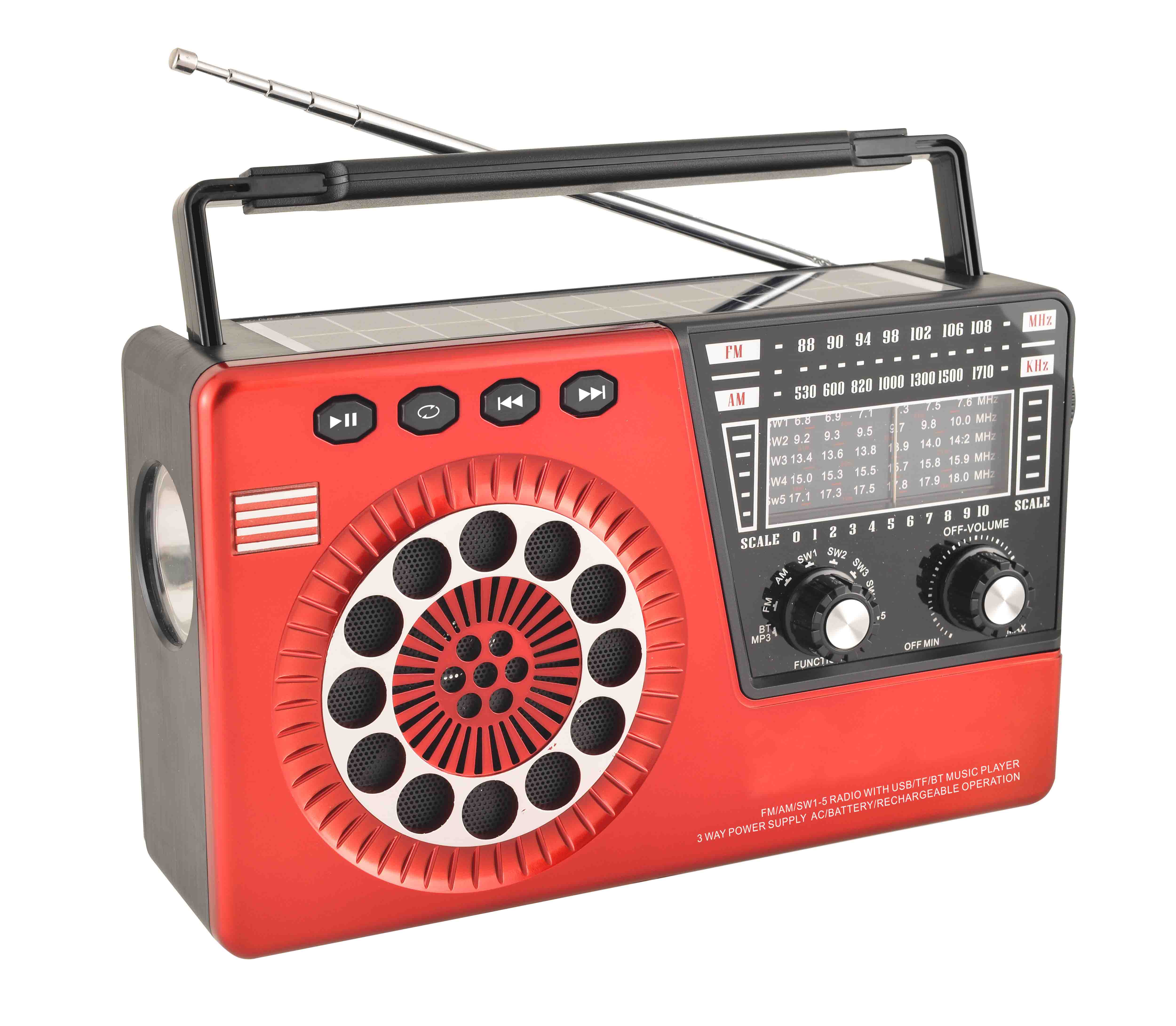 HS-2640 Factory direct sales of portable radios with lights multi-band radio