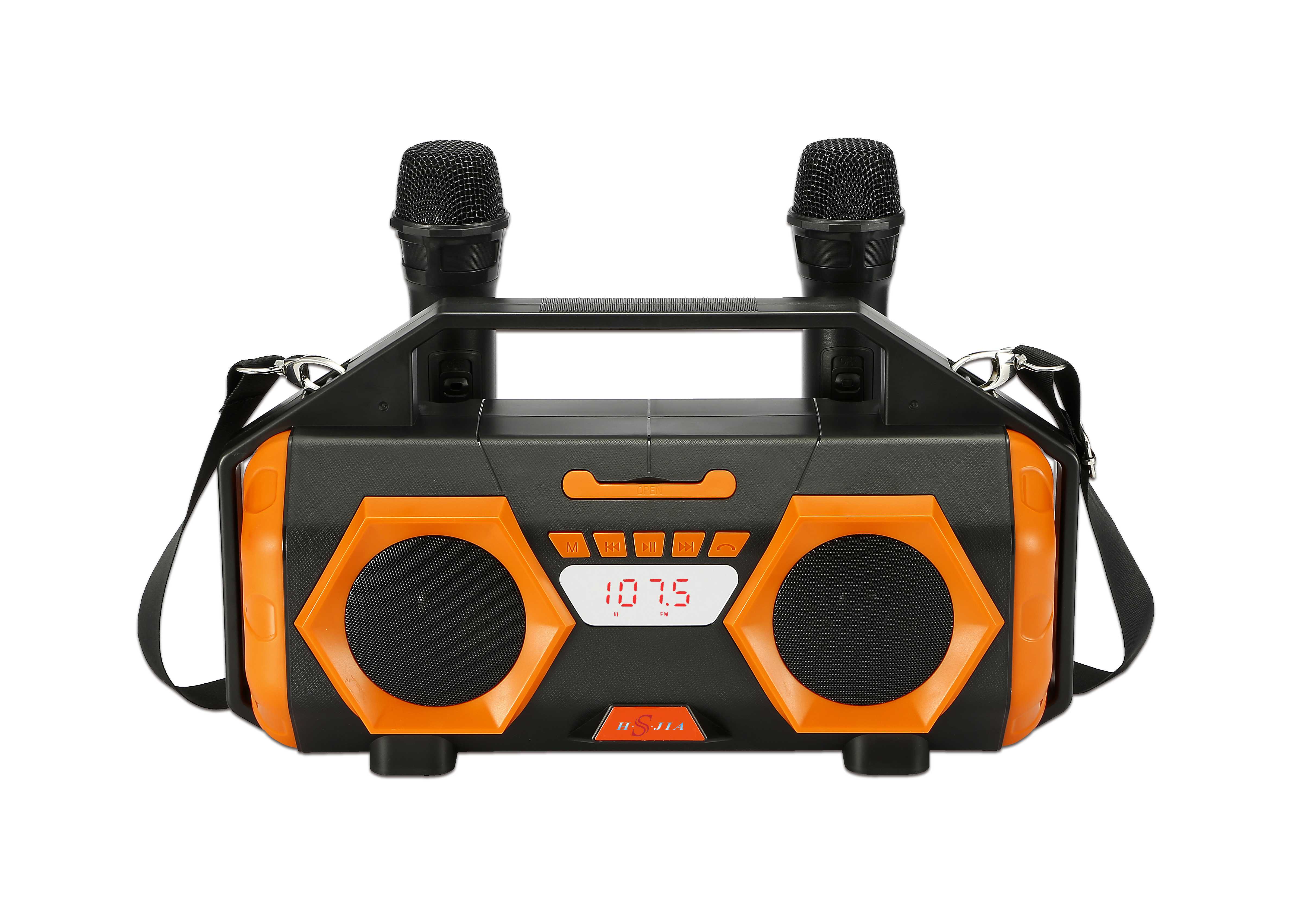 HS-2715 Original Factory Portable Wireless Speaker Support with Two Microphone