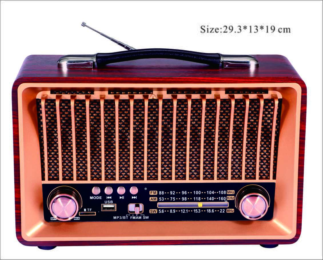 HS-2774 Retro radio adjustable channels support USB/TF card slot to play music