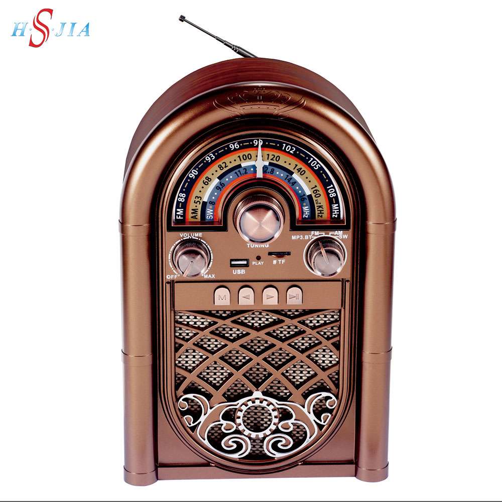 HS-2805 Stereo Retro Style Portable Wireless Outdoor Radio   Support Solar panel
