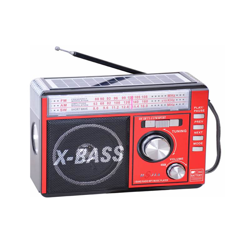 HS-2817 Bluetooth radio multi-band with solar charging emergency light radio