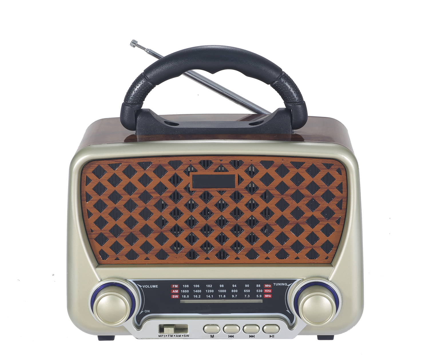 HS-2824 Wierless retro portable multi-function bluetooth USB charger radio