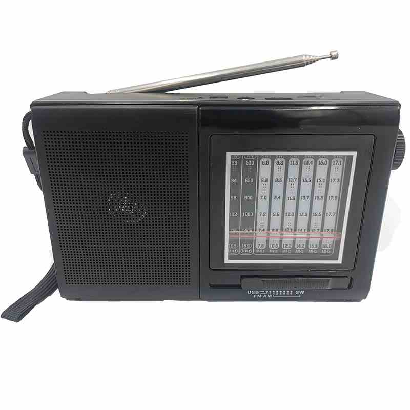 HS-2865 Best budget usb TF card 3 band radio with solar panel torch