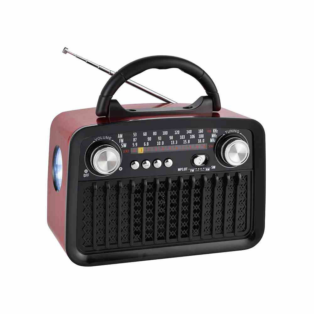 HS-2867 Old fashioned handheld radio vintage radio rechargeable with antenna