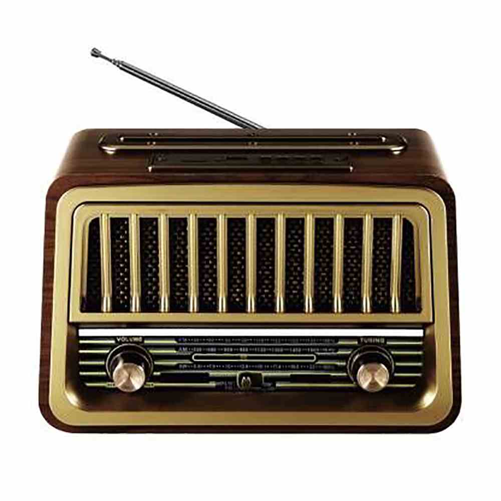 HS-2868 Retro style AM/FM built-In speaker Fm portable radio with transformer