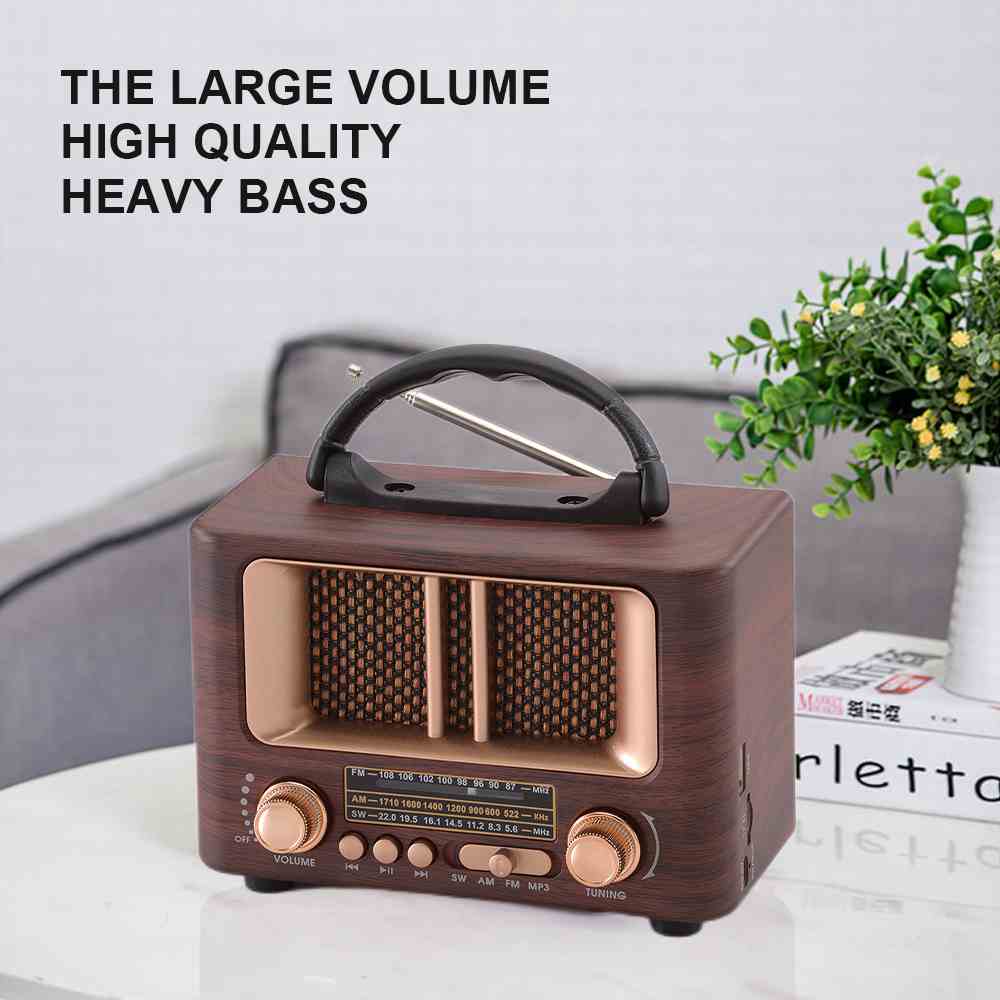 HS-2881 High sensitivity retro radio fm receiving antenna radio with usb tf card