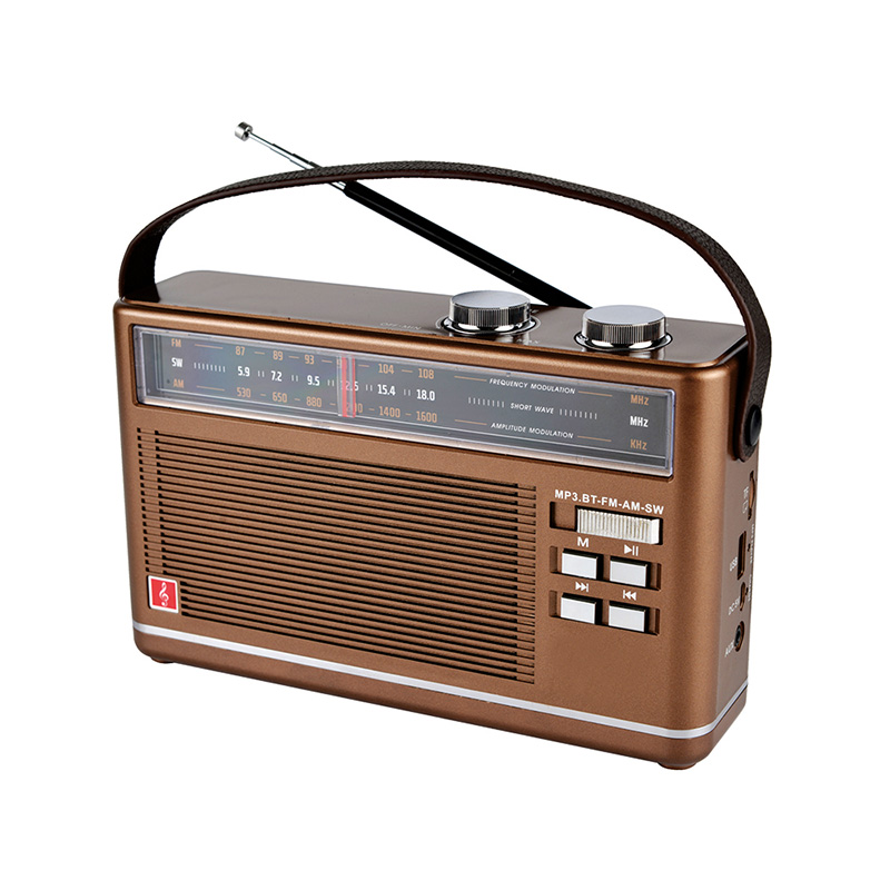 HS-2894 AM FM SW 3 Bands Portable Retro Radio Wireless Speaker Solar Panel Torch