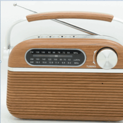 HS-2957 Retro Bamboo wooden Radio FM AM SW Portable radio with usb tf slot