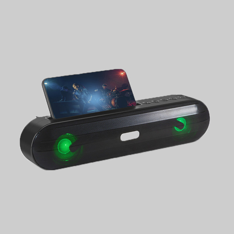 Solar panel speaker with torch