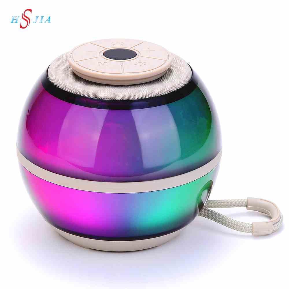 HS-3363 Bluetooth audio glass dazzling light subwoofer AI intelligent audio
