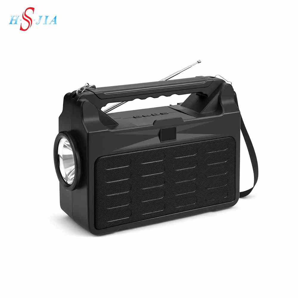 HS-3412 Brief Design Solar Energy speaker portable flashlight speakers with tf