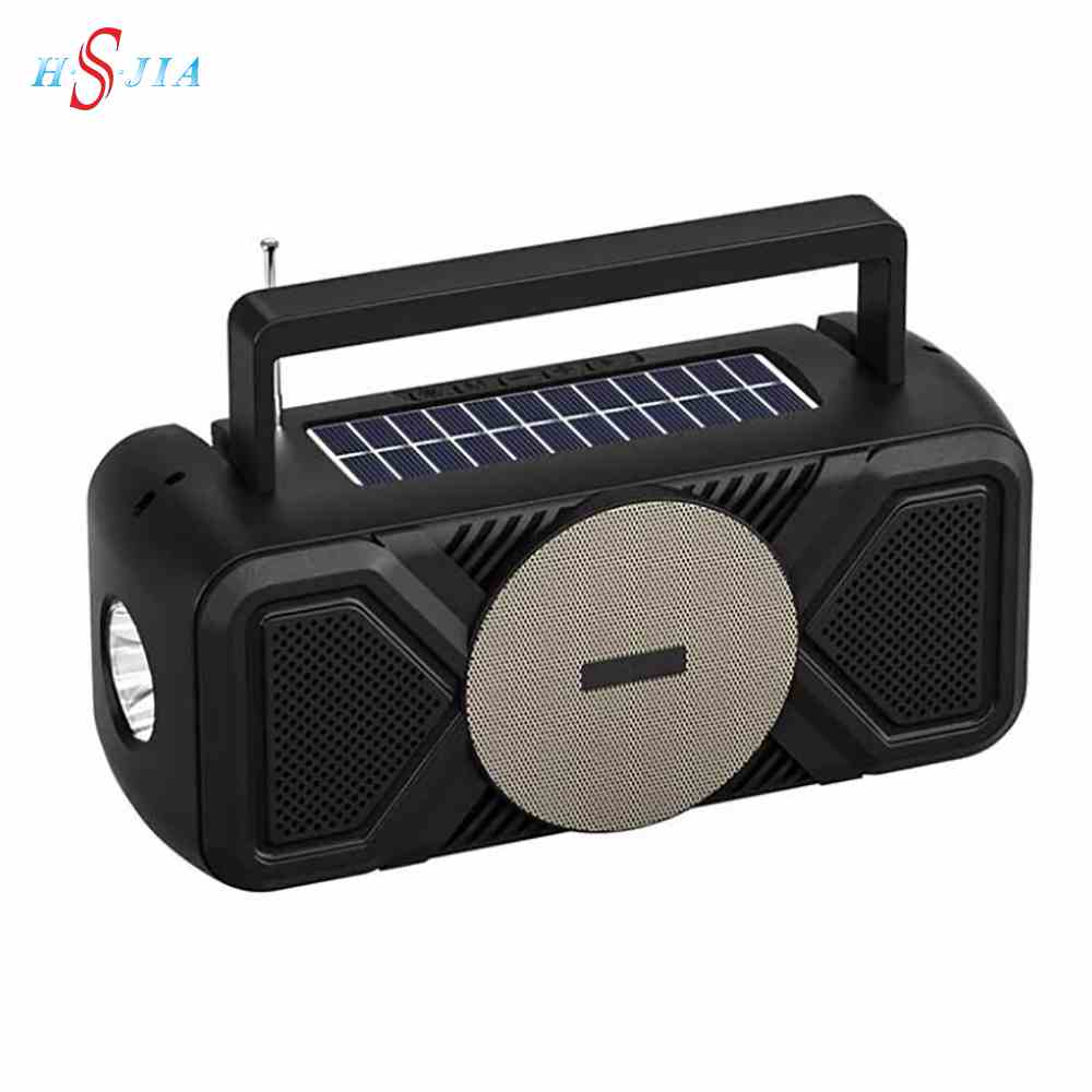 HS-3416 Portable Wireless Bt Outdoor 8W stereo speaker Solar Speaker with Tf Fm