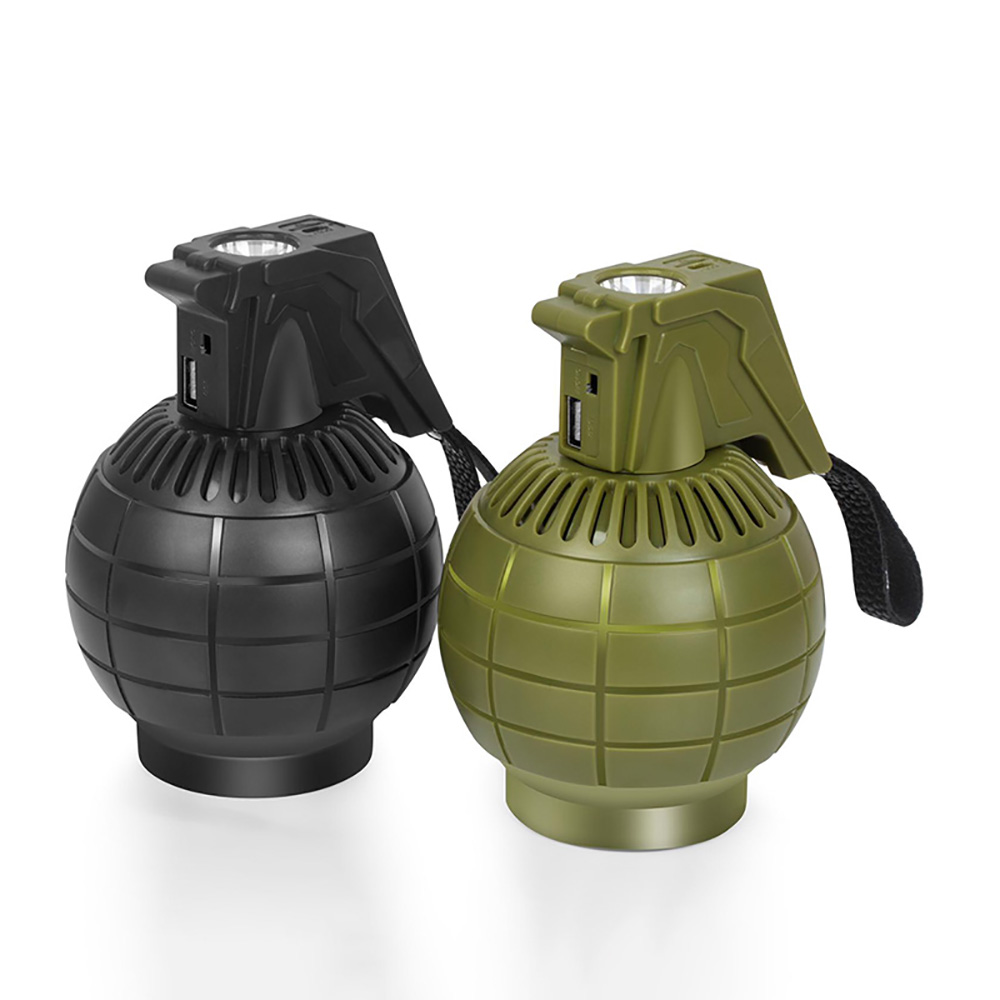HS-3448  Grenade Design Shocking sound Mini BT Speakers Wireless Portable USB TF