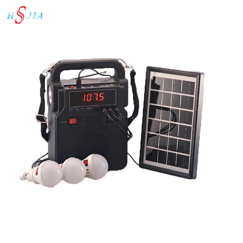 HS-3577 Battery Solar Generator Lighting System Kit Outdoor Camping Hurricane