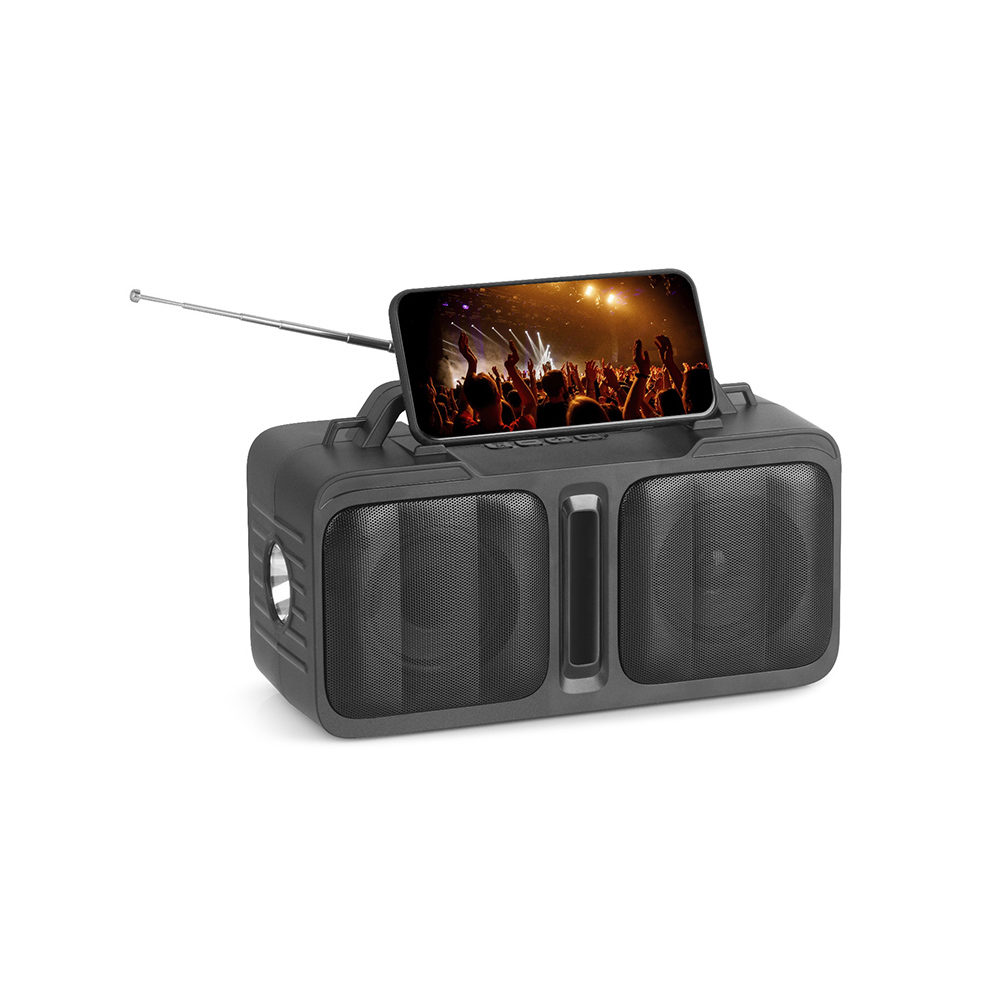 Original Factory flashlight handle speaker solar panel stereo super woof speaker