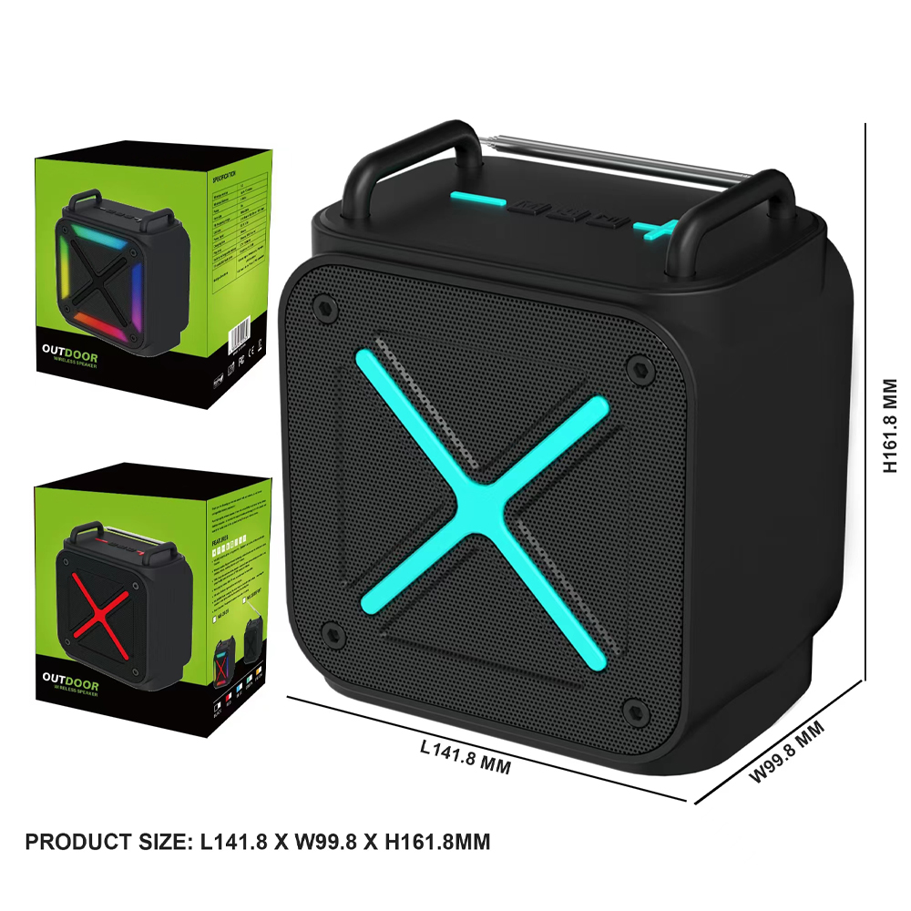 HS-3836 Unique Design pocket outdoor Speaker solar powered stereo sound