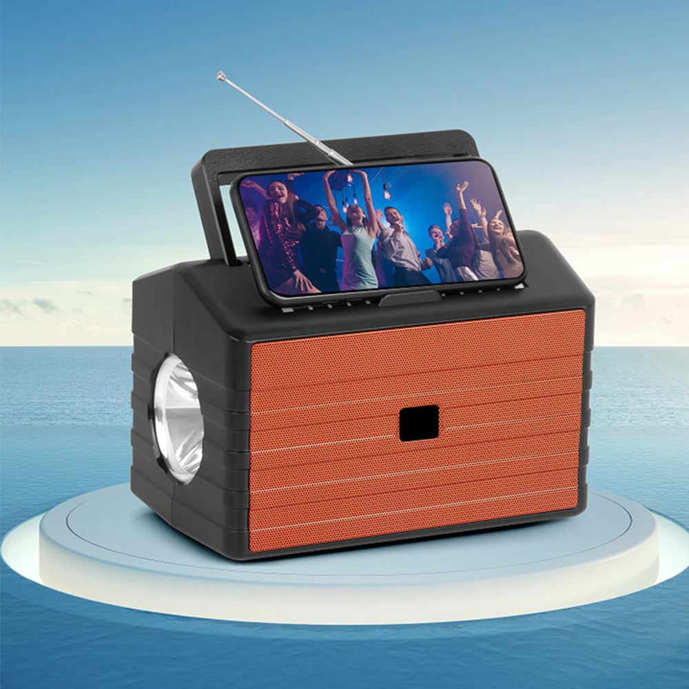 HS-3854 Best Selling solar powered charging usb wireless bt speaker with Torch