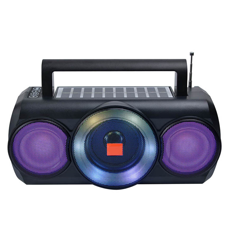 Multifunction Solar Panel Speaker Disco Light Wireless Speaker Solar Powered