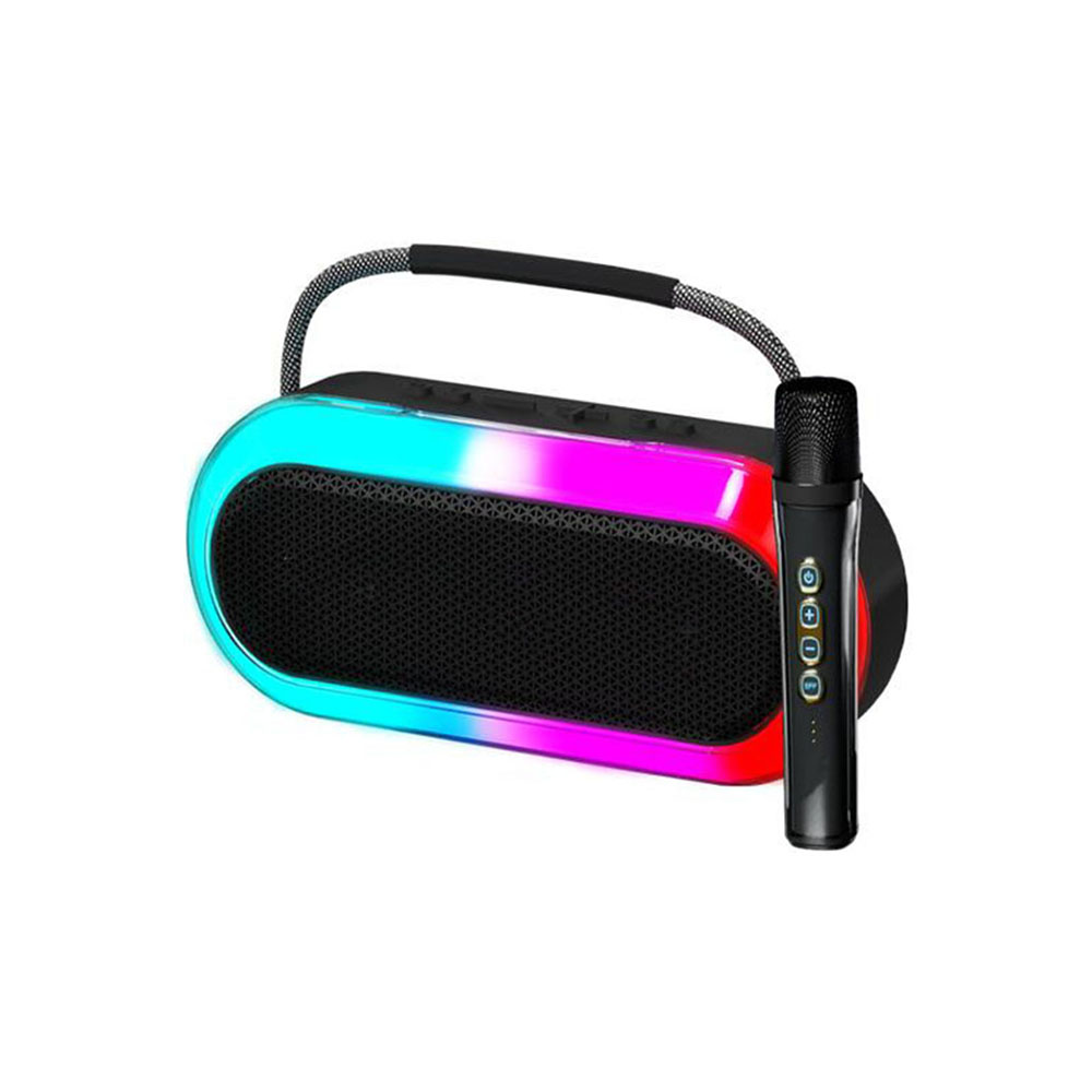Home Ktv Handheld Microphone Karaoke Speaker Rgb Colorful Light Microphone Party