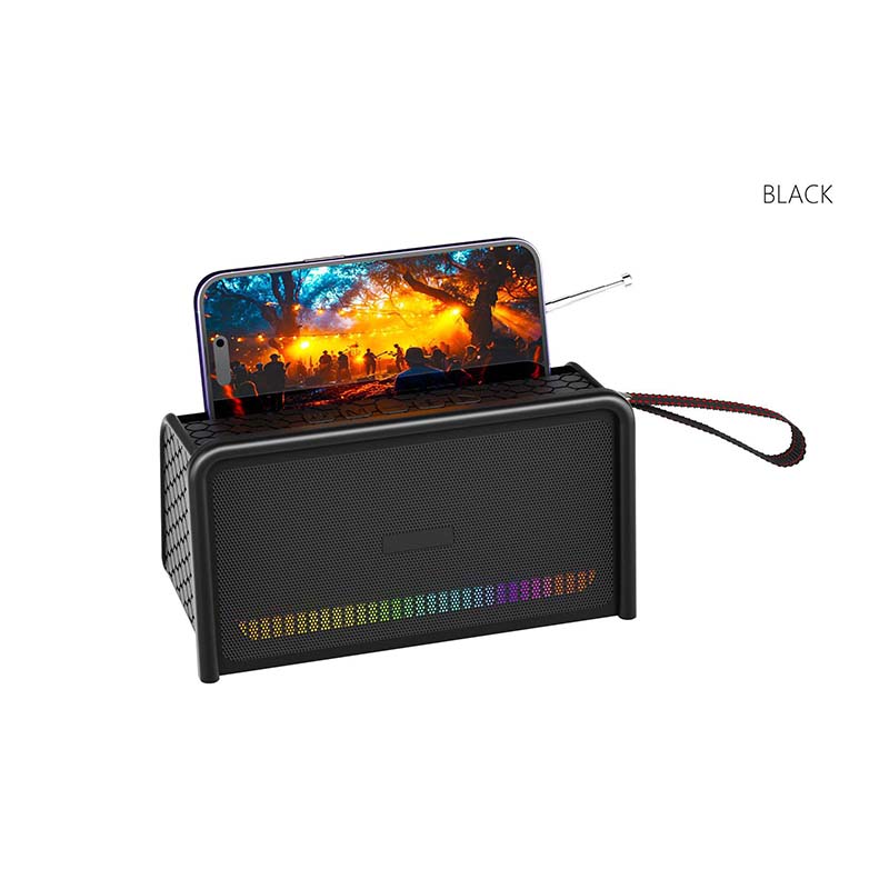 New Arrival Portable Bluetooth Speaker with Mobile Holder Fm Radio Disco Lights