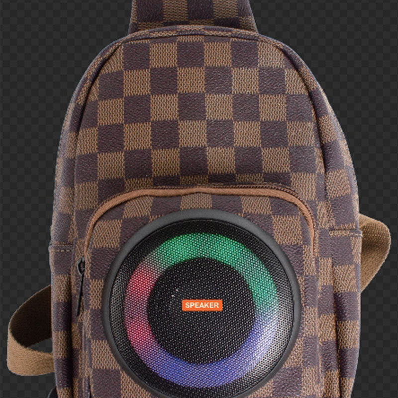 Bluetooth Speaker Shoulder Bag for Home Outdoor Party Camping 10W RGB Light