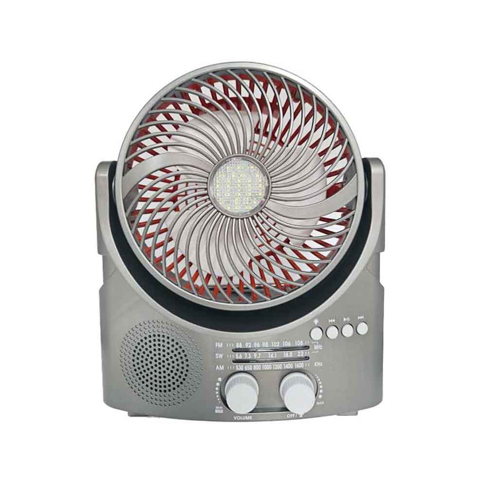 Multi-functional Am Fm Sw radio with Fan led light solar electric Fan