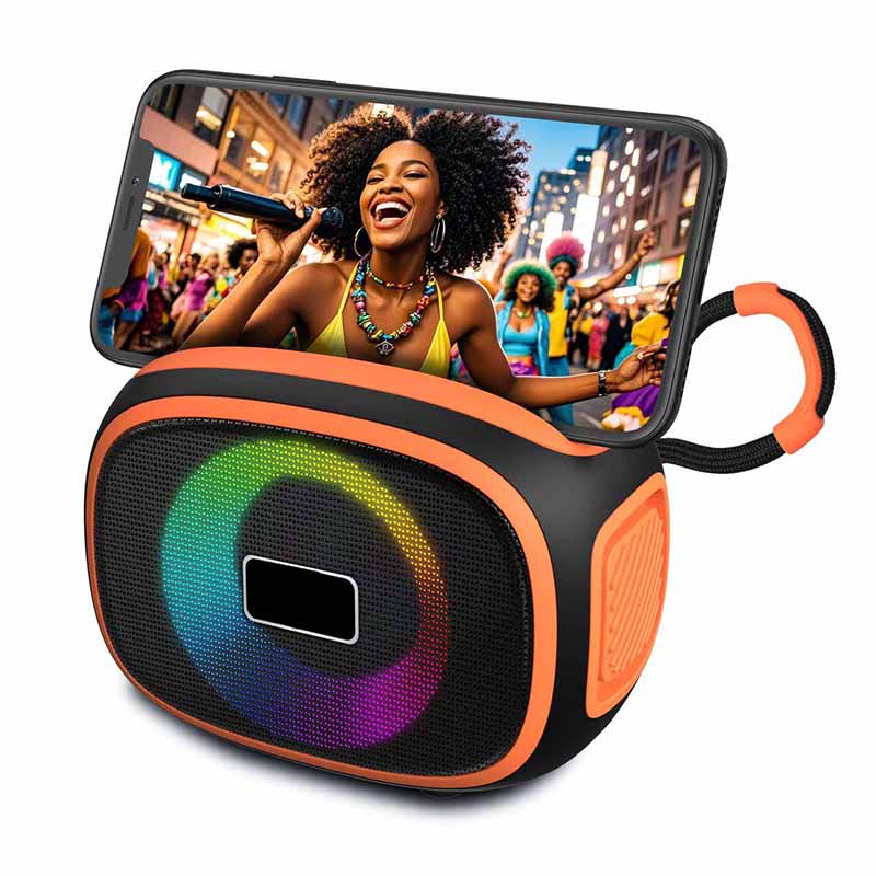 New Style fm radio Speaker mini rgb light Blue tooth outdoor Speaker with strap